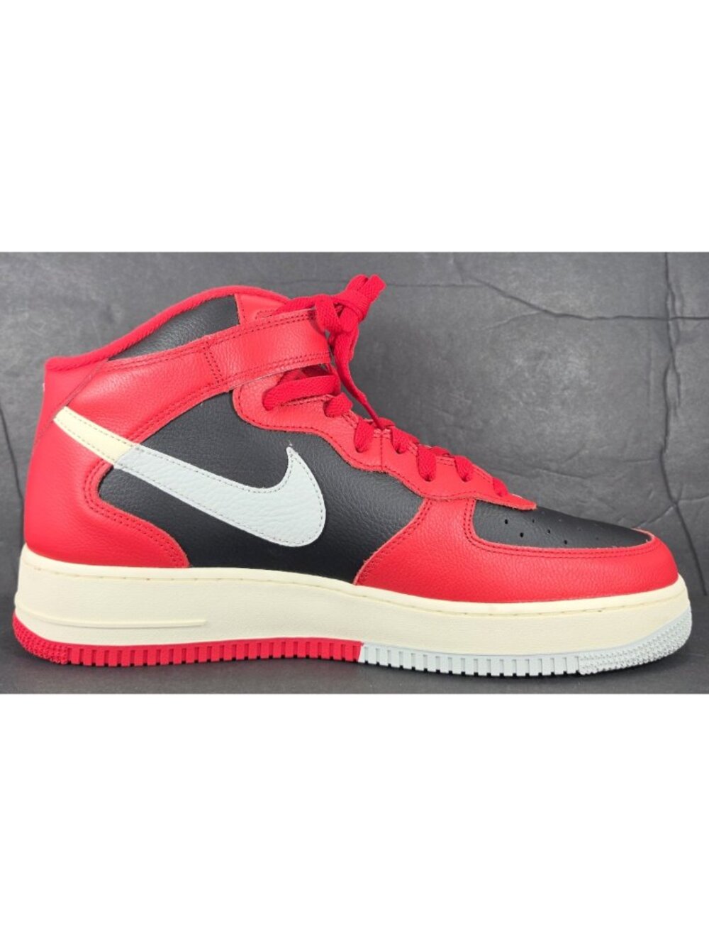 Nike Air Force 1 Mid 07 LV8 Split Red Black DZ2554-001 Men's Size 12 - Picture 5 of 15